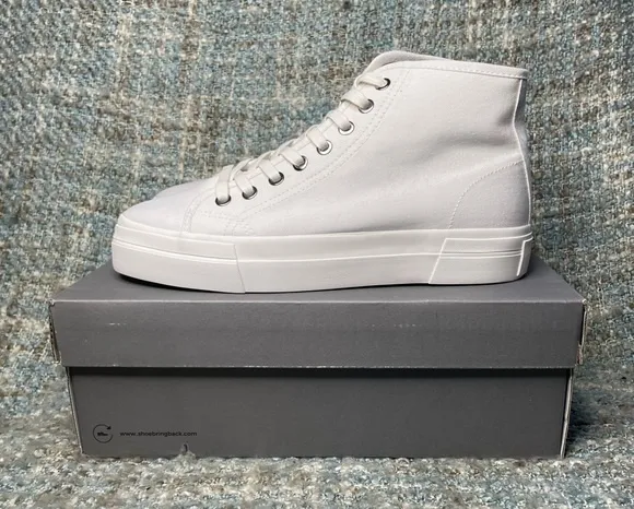 Vagabond Shoemakers Teddie Textile High-Top Sneaker in White - Image 1