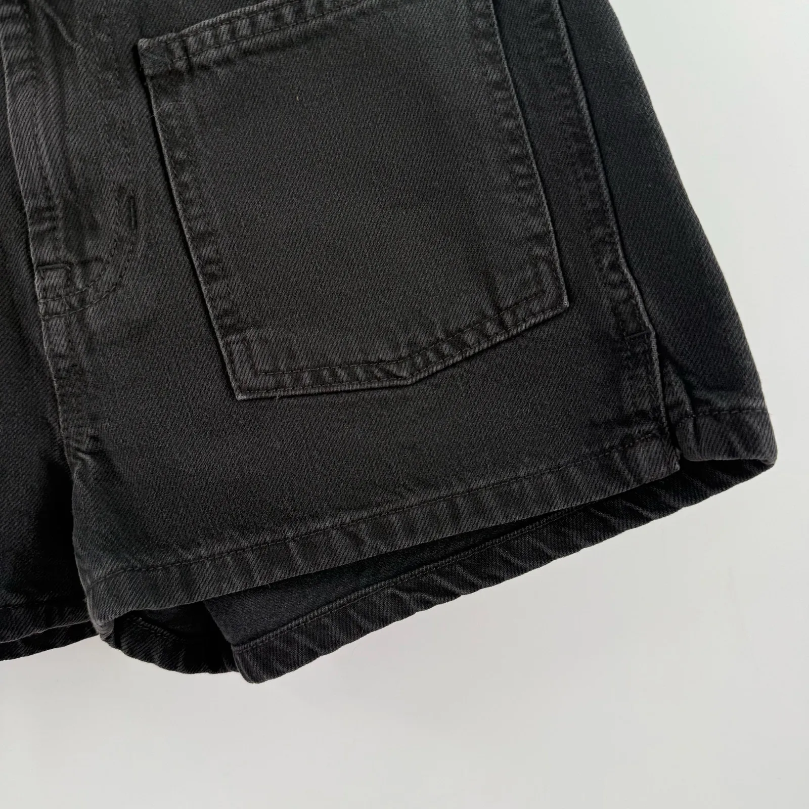 Free People We The Free Jean Shorts Women's SZ 25 Black/Gray 100% Cotton Pockets - Image 12