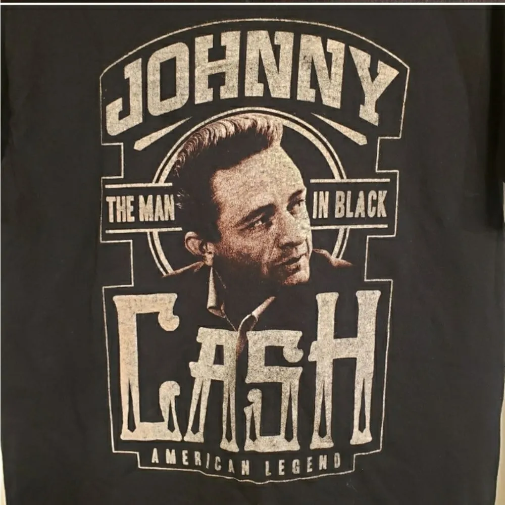 Johnny Cash‎ graphic T Black Size M - Image 3