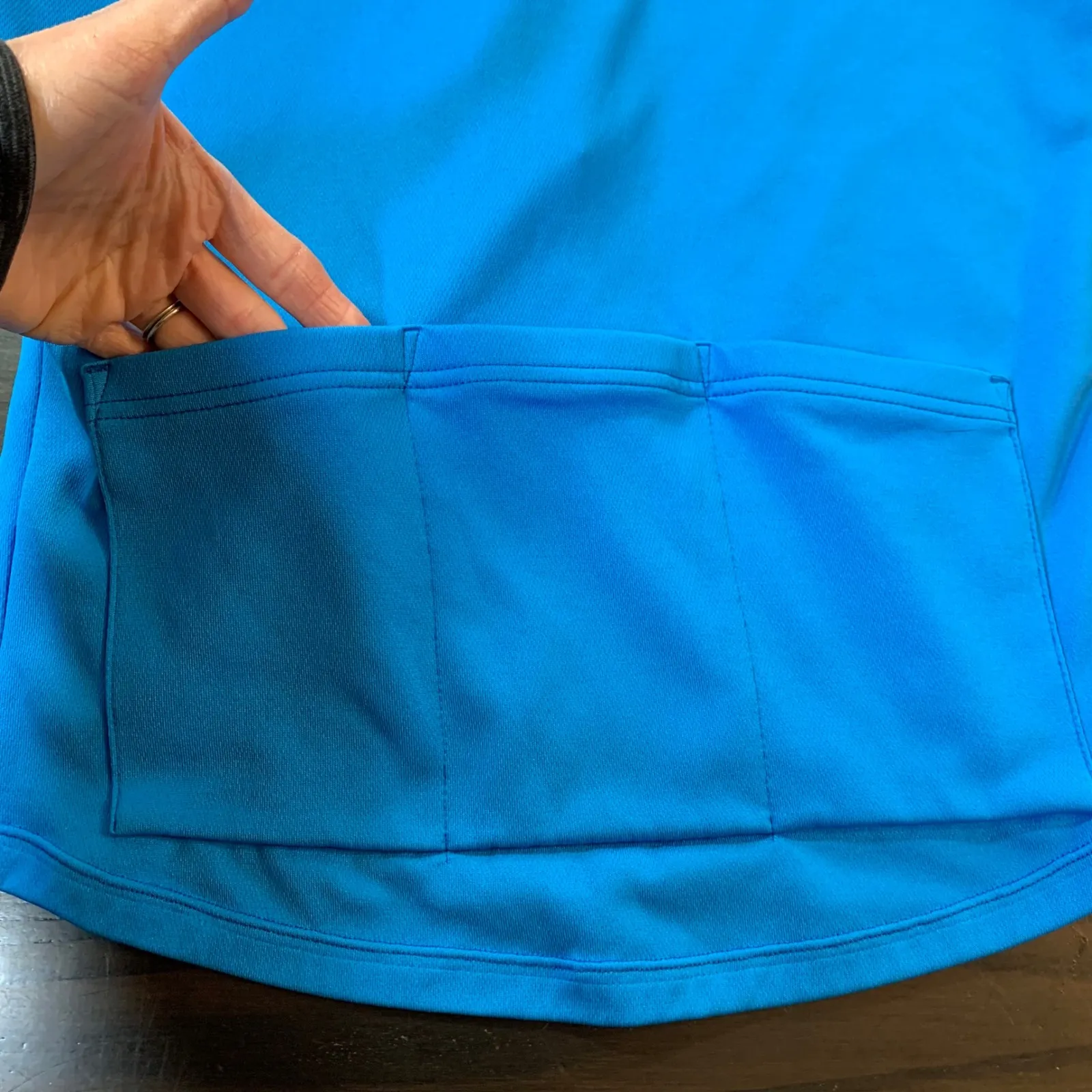 Pearl Izumi Womens Cycling Jersey Long Sleeve‎ Blue 1/4 Zip Pockets MD - Image 15