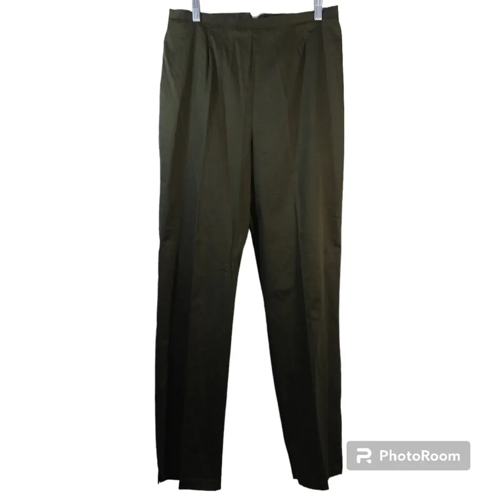 Citrine Green Tan Pants Set Business Casual Safari 2 Piece Set Size 14 - Image 15