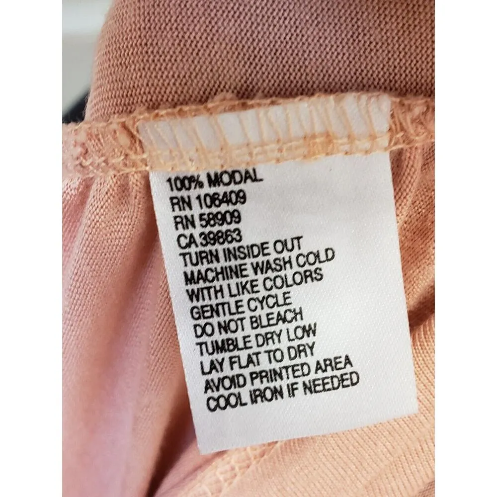 Gianni Bini Womens Peach Metallic Modal V Neck High Low Sleeveless Top Blouse XS - Image 8