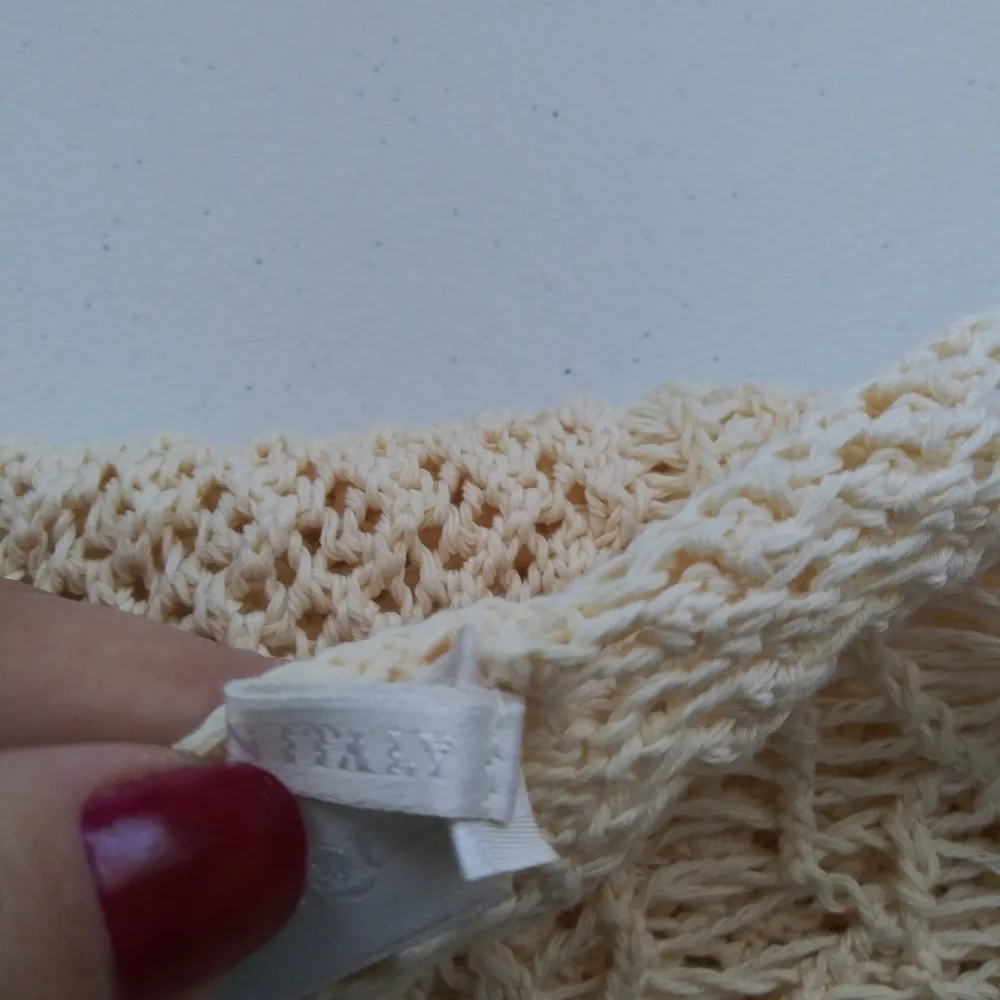 Alexander Mcqueen Cream Distressed Crochet Knit Cotton Sweater Size L - Image 15