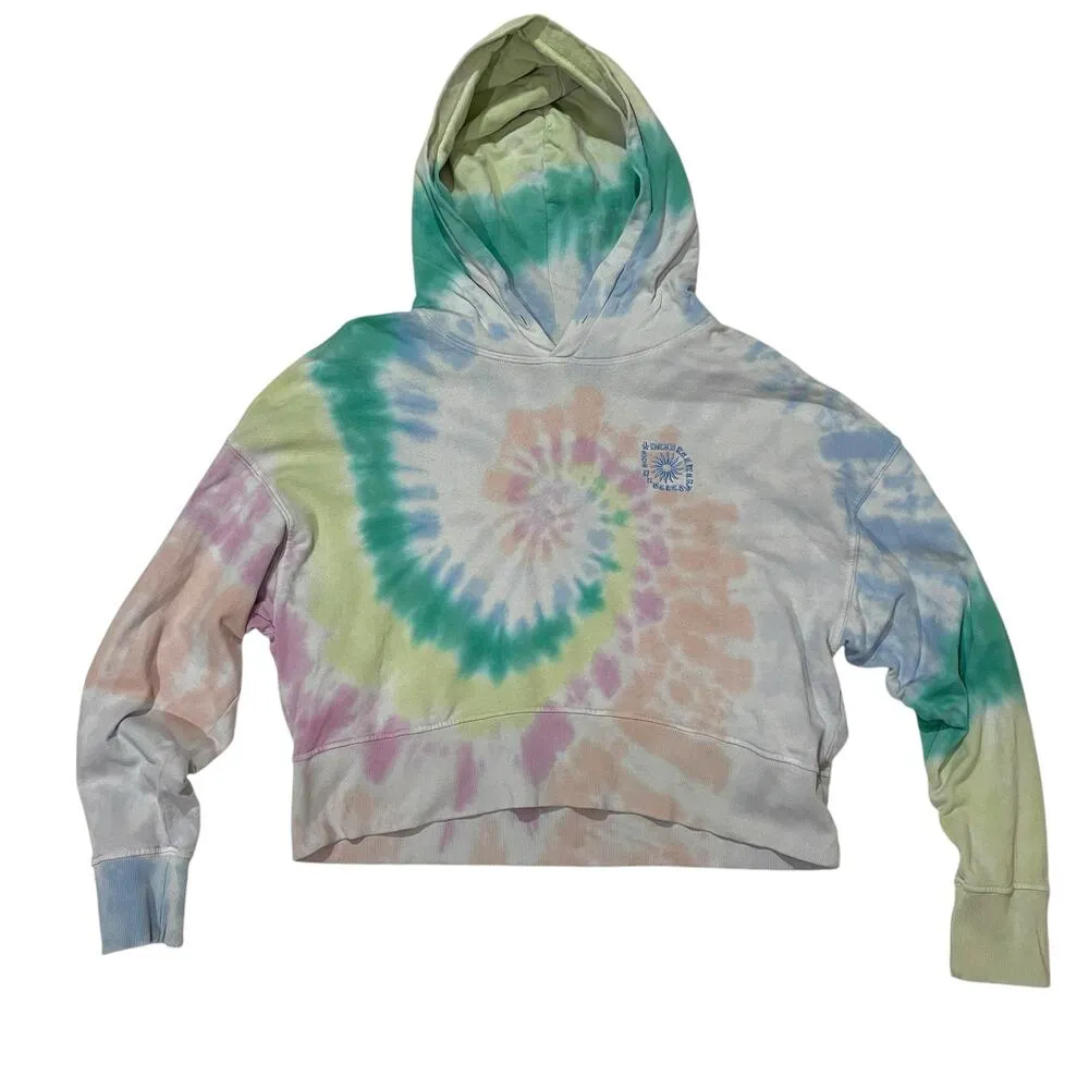 Daydreamer LA Eye Shrunken Hoodie - Prismatic Tie Dye - Small - Image 9