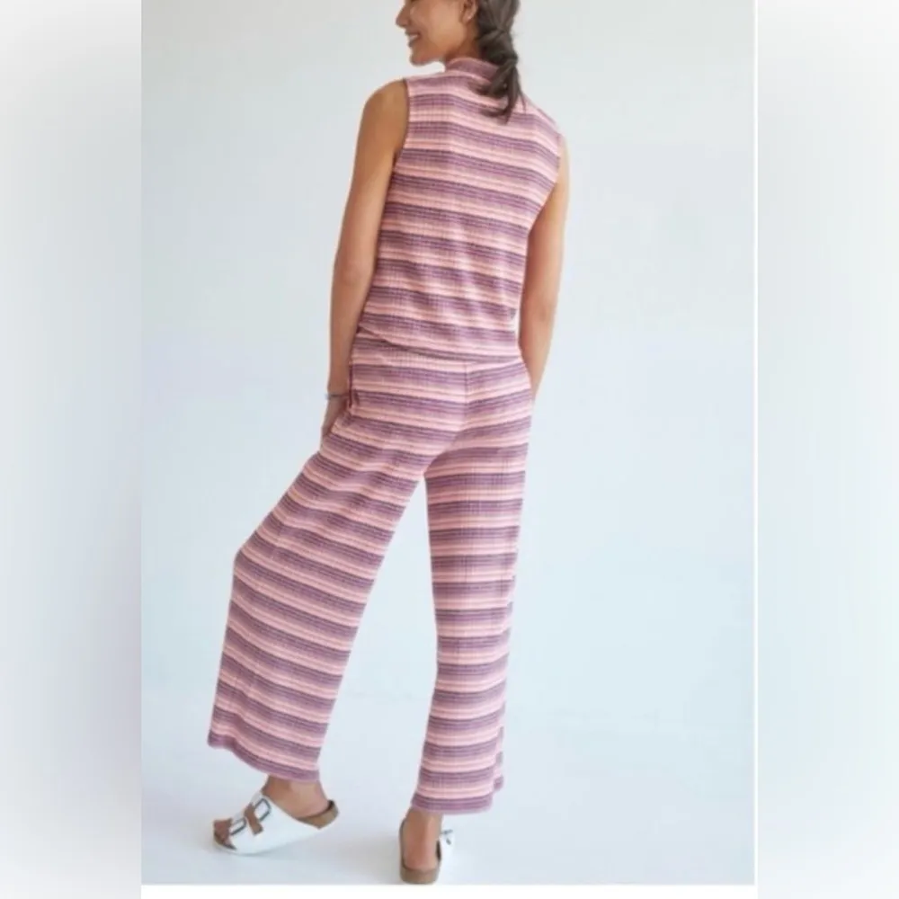 Daily Practice by Anthropologie Wide-Leg Lounge Pants Striped, Sz XL - Image 2