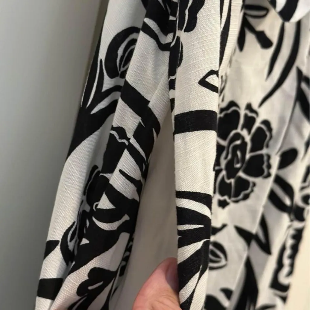 NWT Knox Rose black & white maxi dress w/side pockets &adjustable straps XS - Image 3