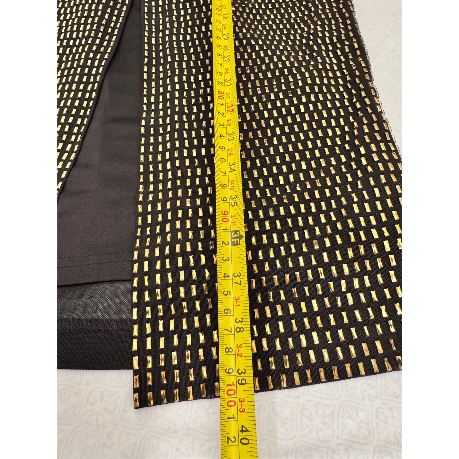 Aqua x Wicked Bodycon Dress Gold Studded Sleeveless Party Cocktail M‎ Black Size M - Image 9