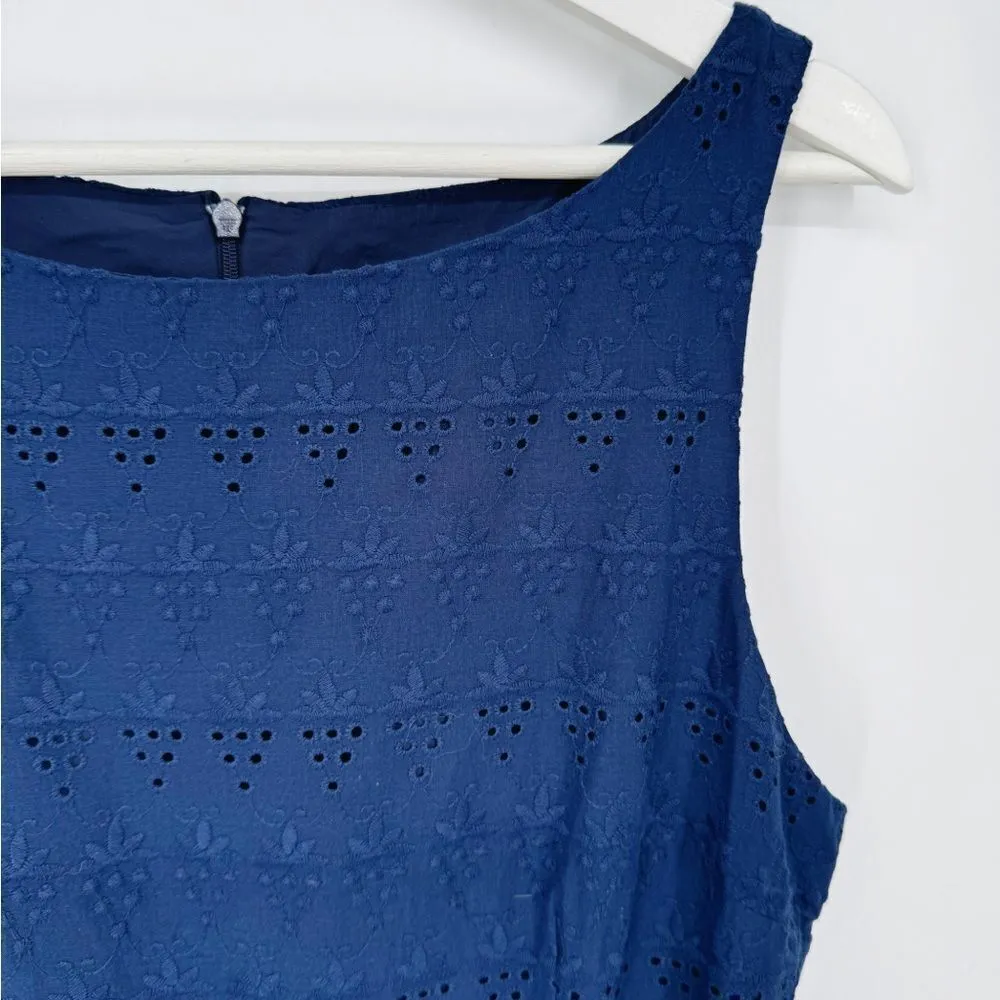BB‎ Dakota Navy Blue Sleeveless Mini Eyelet Dress Sz 8 NWT - Image 3