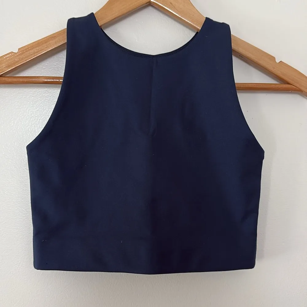 Girlfriend Collective Dylan Bra Racerback Med Impact Full Coverage Midnight XS - Image 10