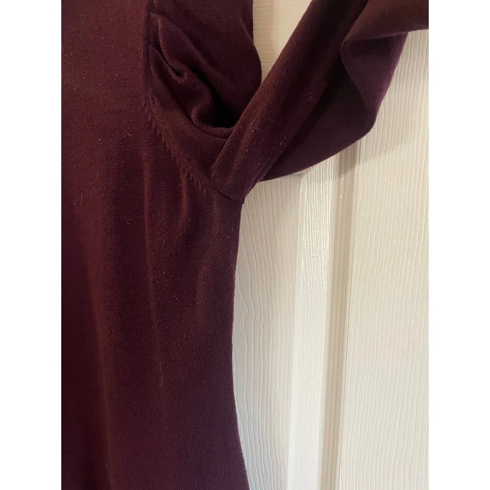 Calvin Klein Women's Puff-Sleeve Sweater Dress. Size XL. Eggplant - Image 7