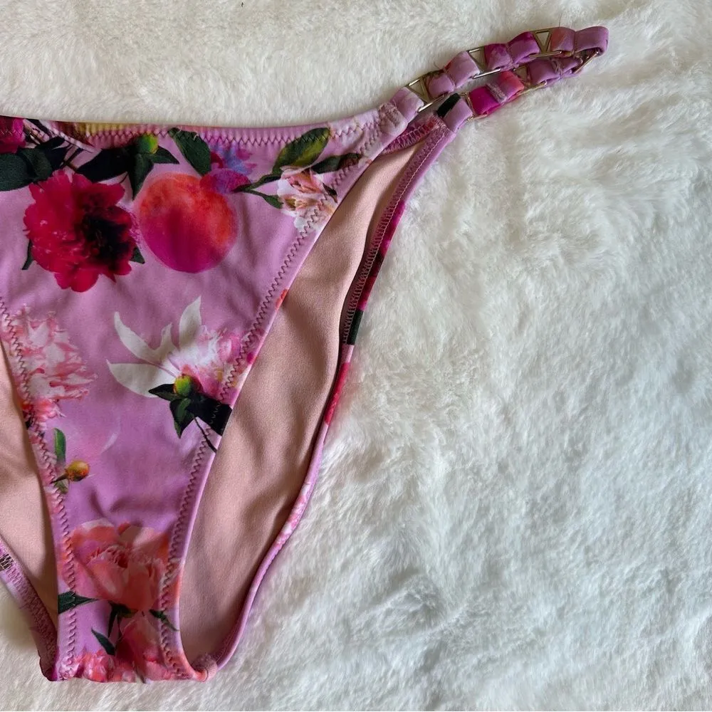 Victoria's Secret Oceanside Brazilian Bikini Swim Bottom Floral Women's Medium - Image 2
