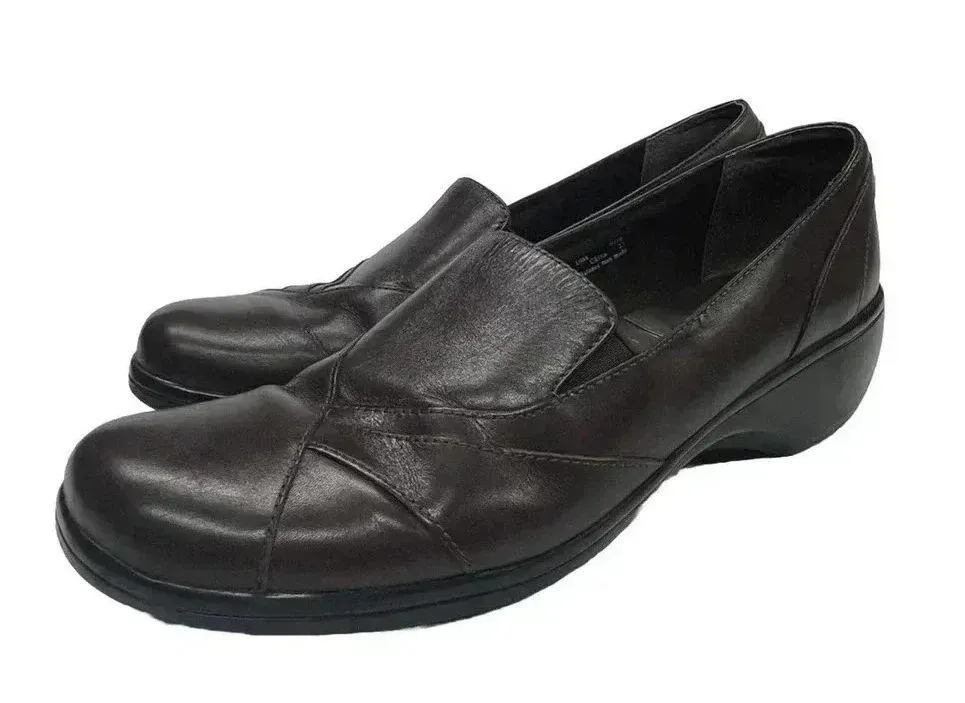 Clarks Womens Blackberry 84630 Loafer Flat Brown Leather Slip On Round Toe 10 M - Image 3