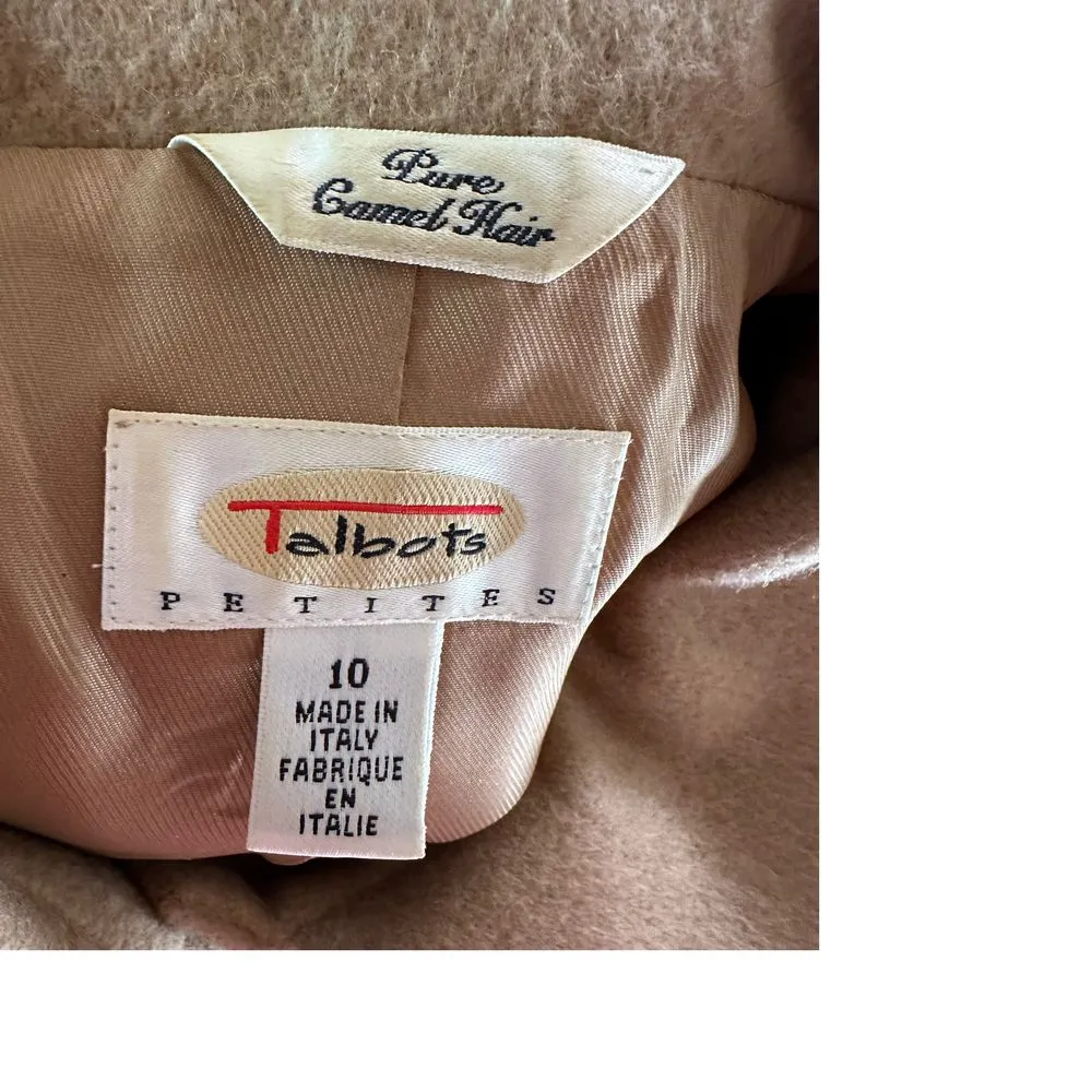 Talbots Italian Pure Camel Hair‎ Classic Button Front Blazer Jacket Size 10 - Image 5