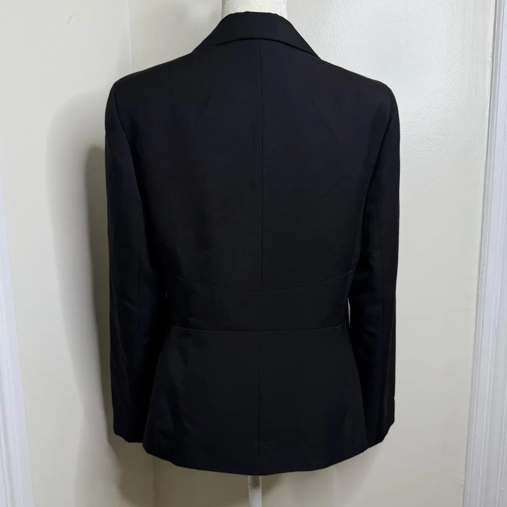 Evan Picone Essentials Black Blazer Suit Jacket Women’s Size 10 2 Button Front - Image 4