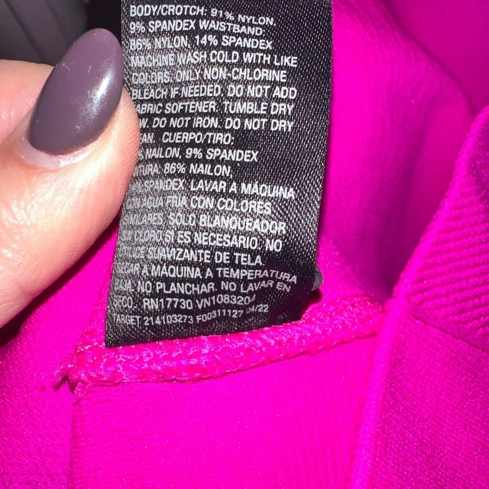 All in Motion High Rise Sculpt Magenta Hot Pink Bike Shorts - Image 9