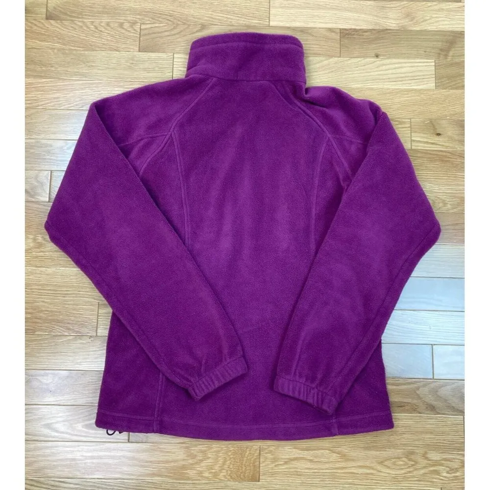 Columbia Sportswear Co Pullover Fleece Jacket Womens M Purple 1/4 Zip Activewear - Image 5