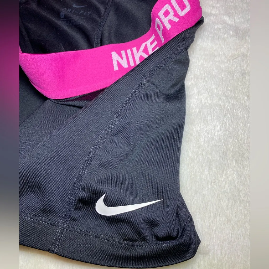 Nike Black & Pink Compression Shorts Small EUC - Image 5