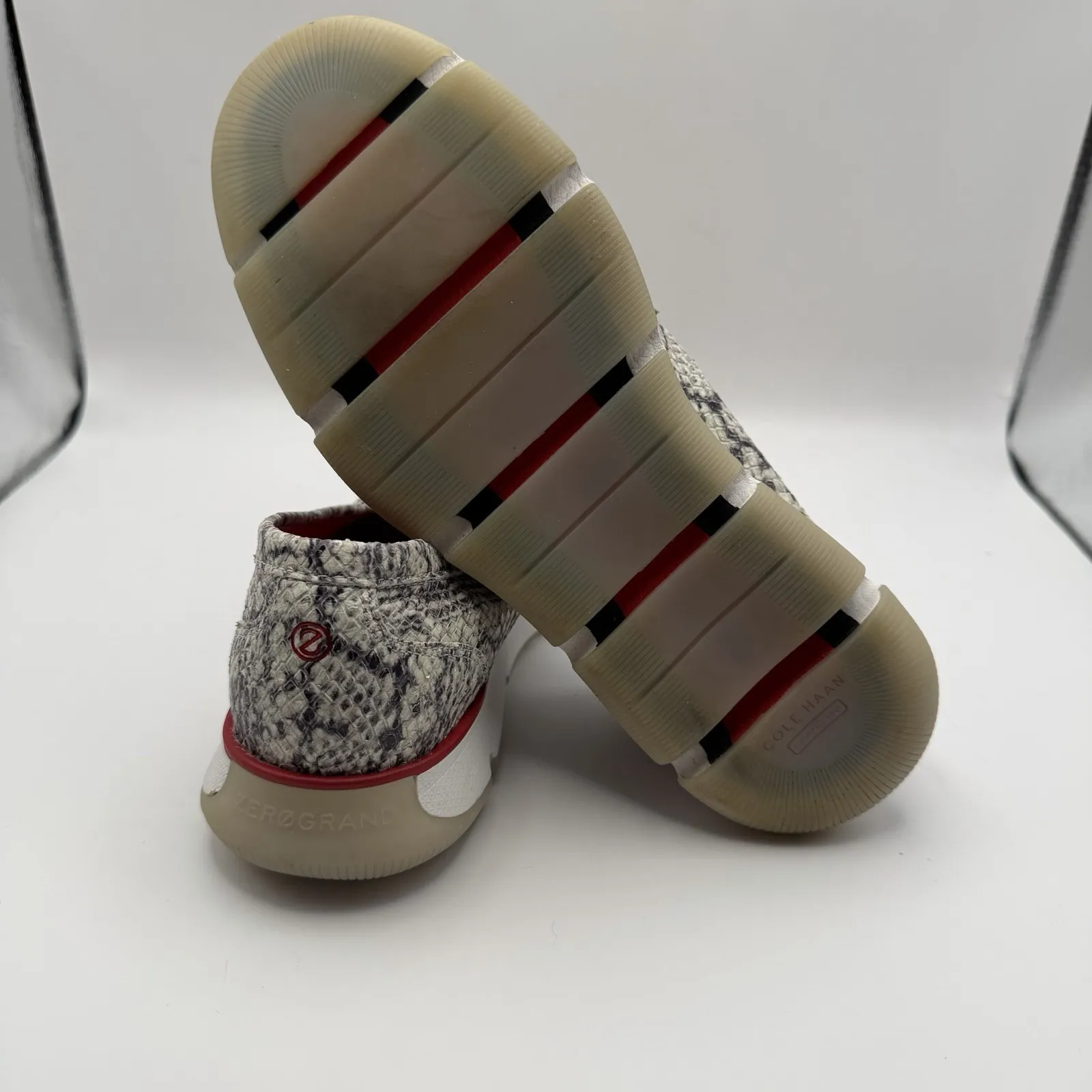 Cole Haan Zerogrand Black White Snakeskin Penny Loafer Women's Sz 8 B - Image 8