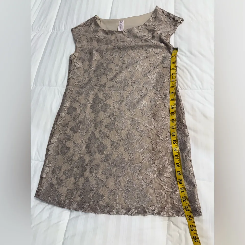 Love Notes Light Gold Lace Dress - Image 8