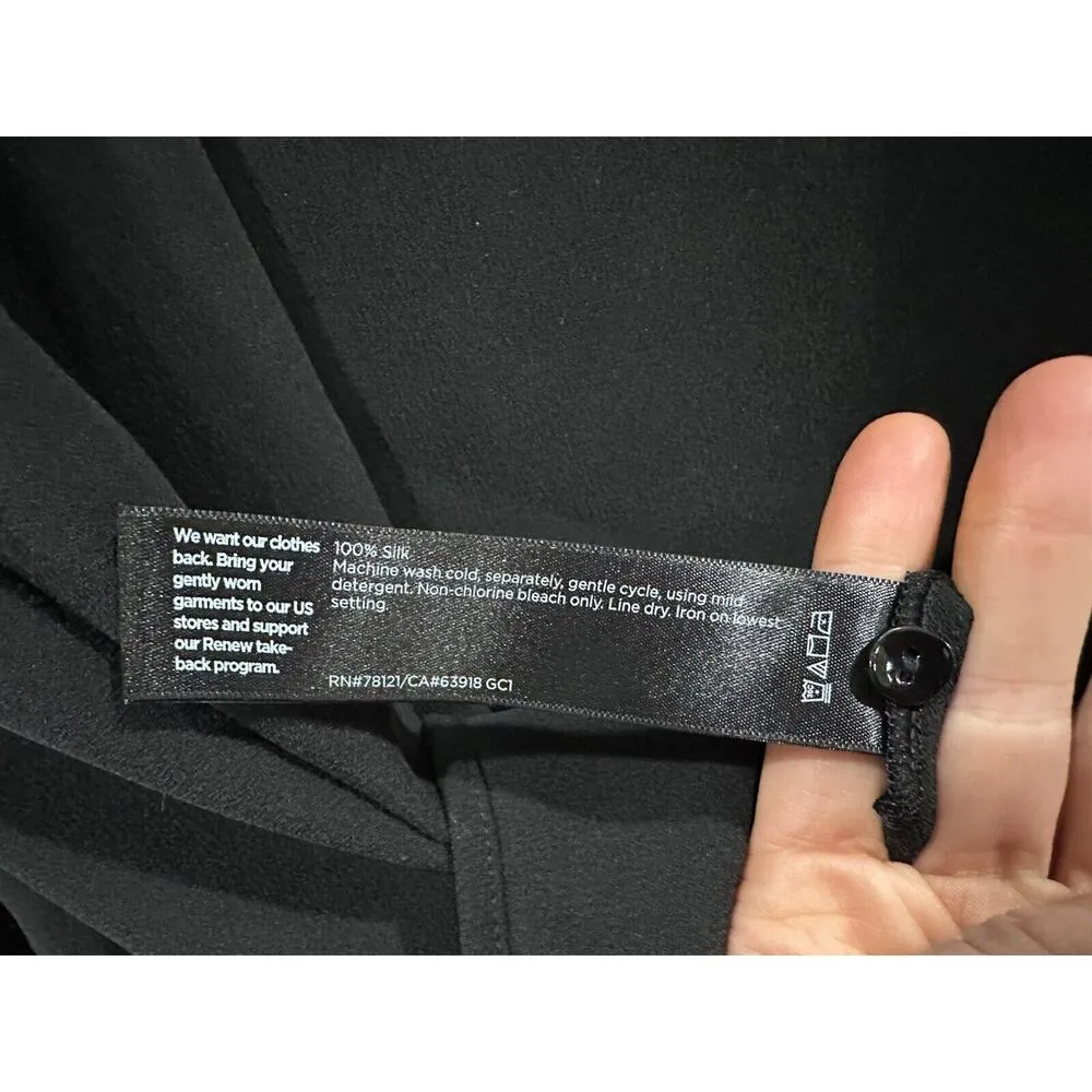 Eileen Fisher Silk Georgette Crepe Scoop Neck Dress Medium M NWOT - Image 6