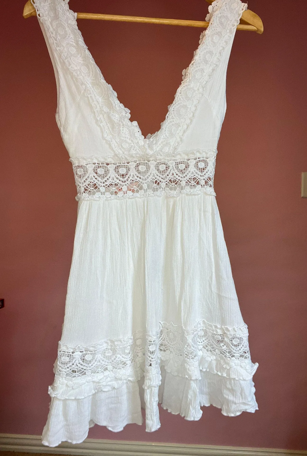 Showpo White Flowy Mini Dress - Image 2