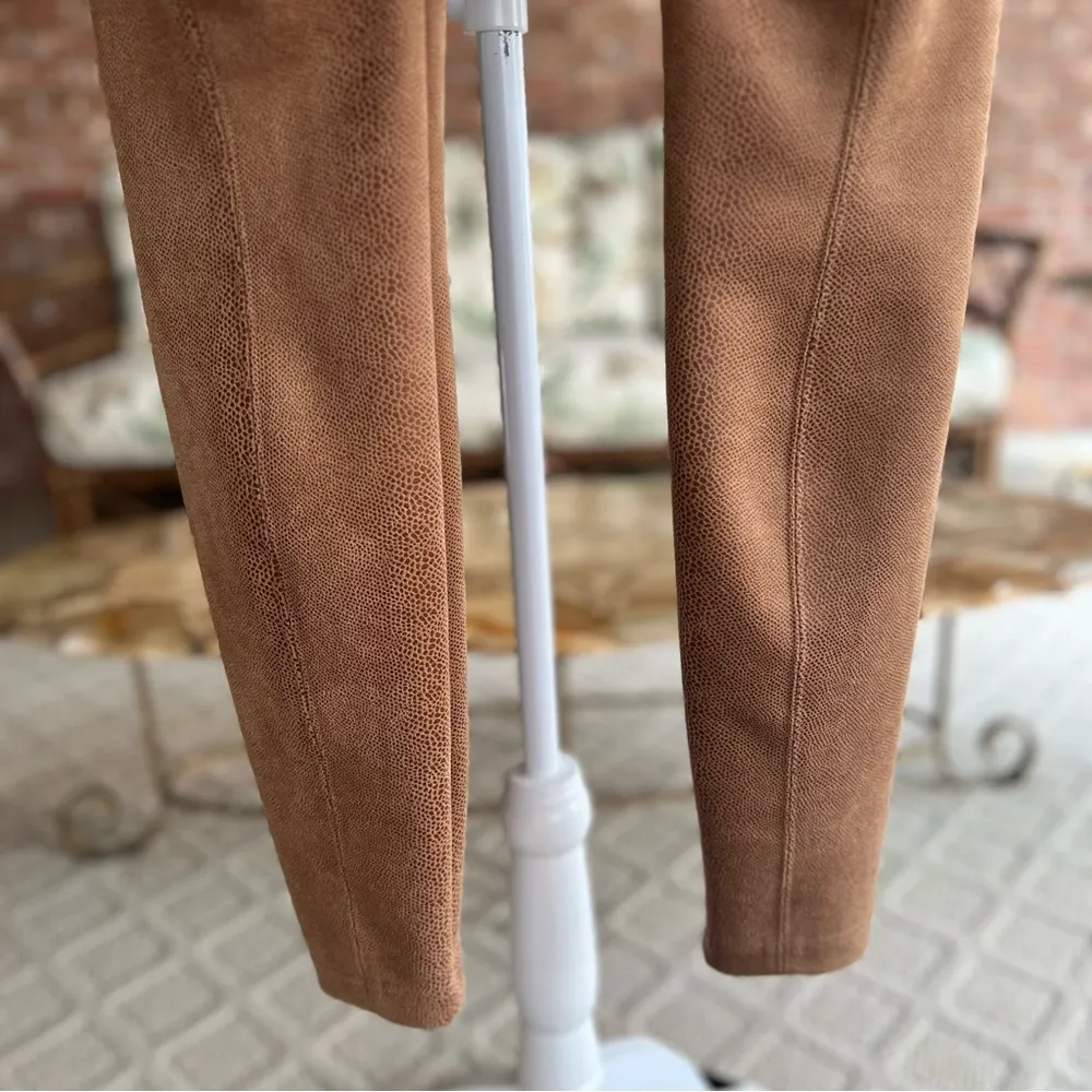 WHBM Runway Legging Pants Snake Foil Print Bronze 4 Chic Ponte Knit - Image 14