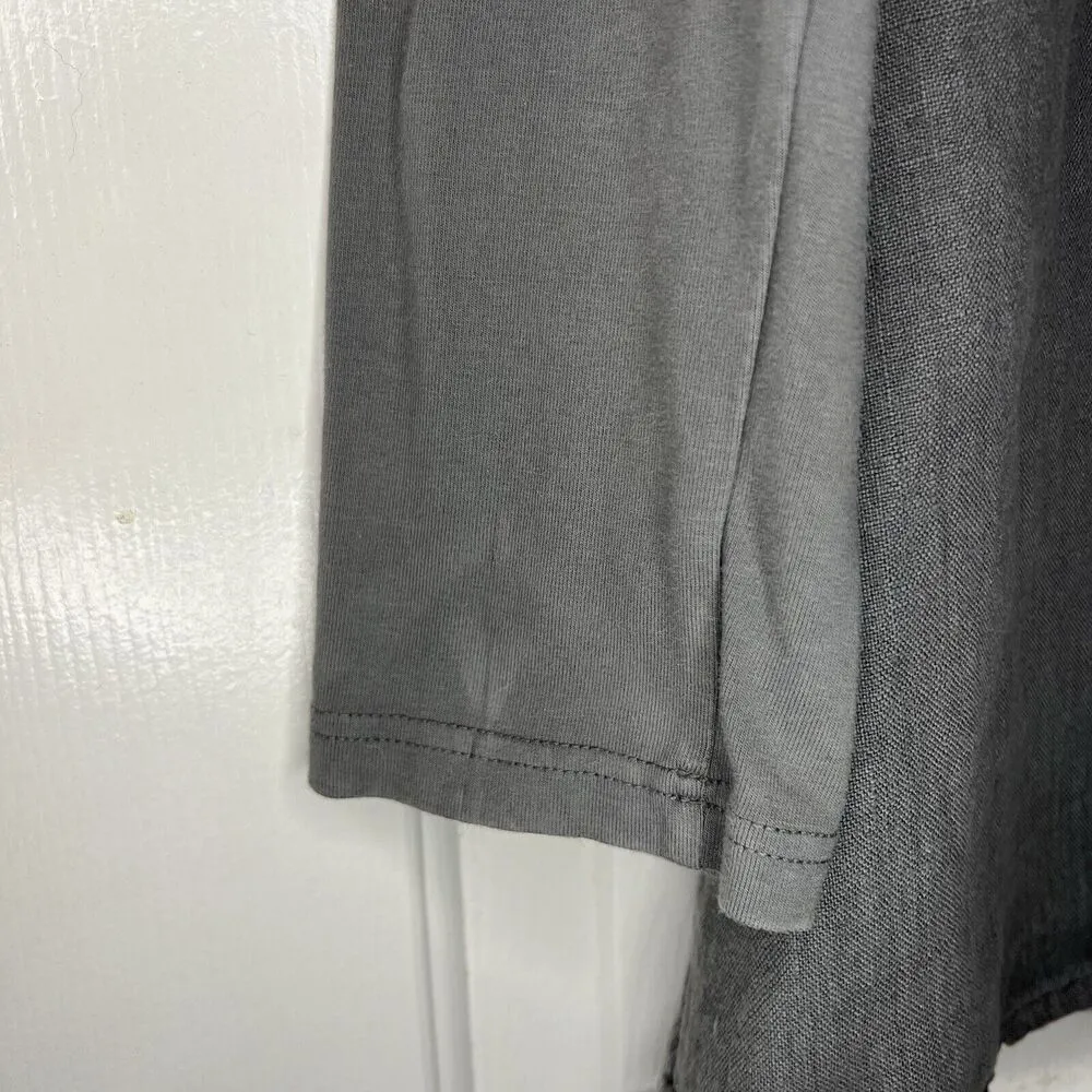 FLAX Tunic Sz P Grey 100% Linen Top Long Sleeves Lagenlook Minimalist A Line - Image 6