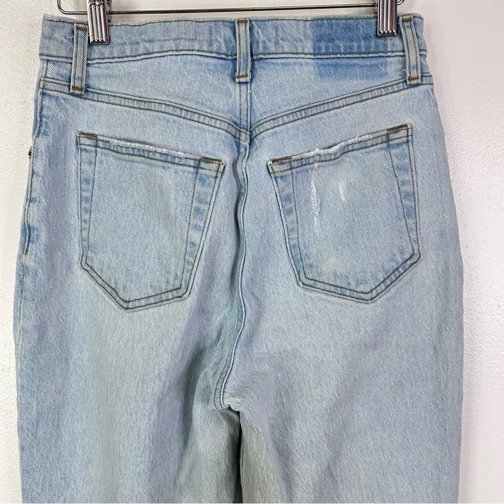 Abercrombie & Fitch The 90s Straight Ultra High Rise Cross Over Button Jeans Siz - Image 6