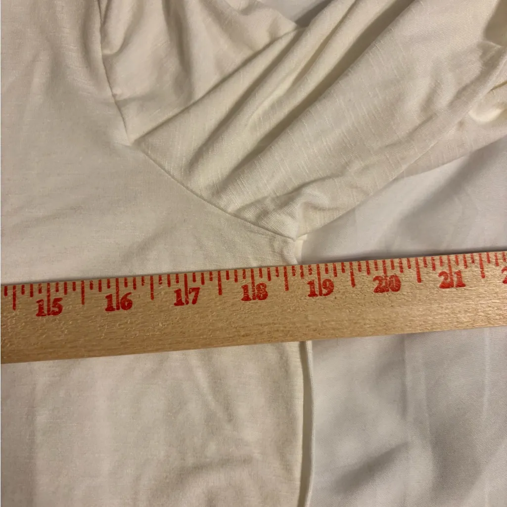 Chico’s White Layered Hem Tunic Top 3/4 Sleeve Stretch - Image 4