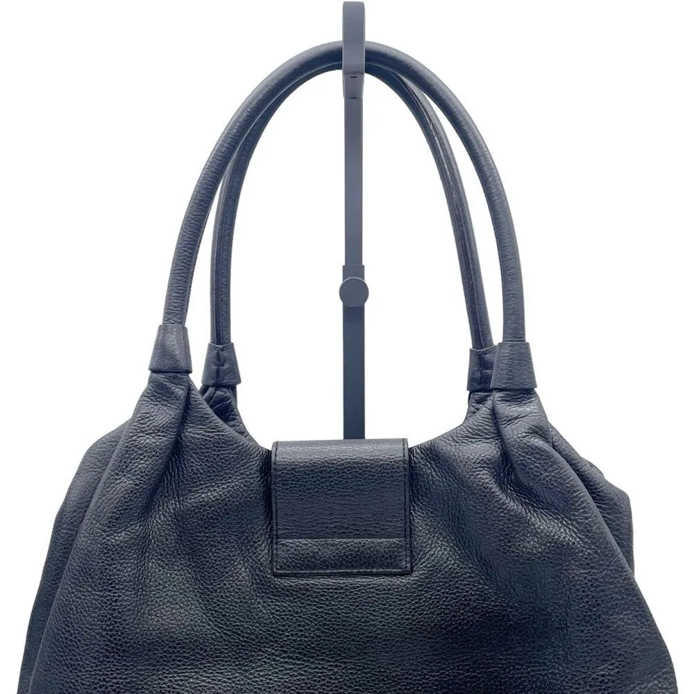 Kate Spade Bag Bexley Stevie Pebbled Black Leather Handbag Medium Slouchy Tote - Image 6