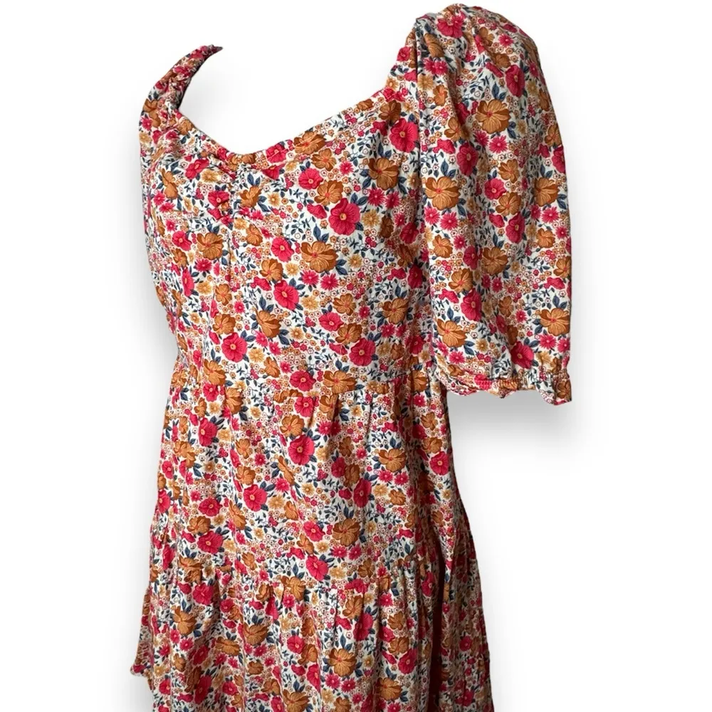 Melloday Floral Print Sundress | Boho Western Floral Sundress Loose Fitting - Image 4
