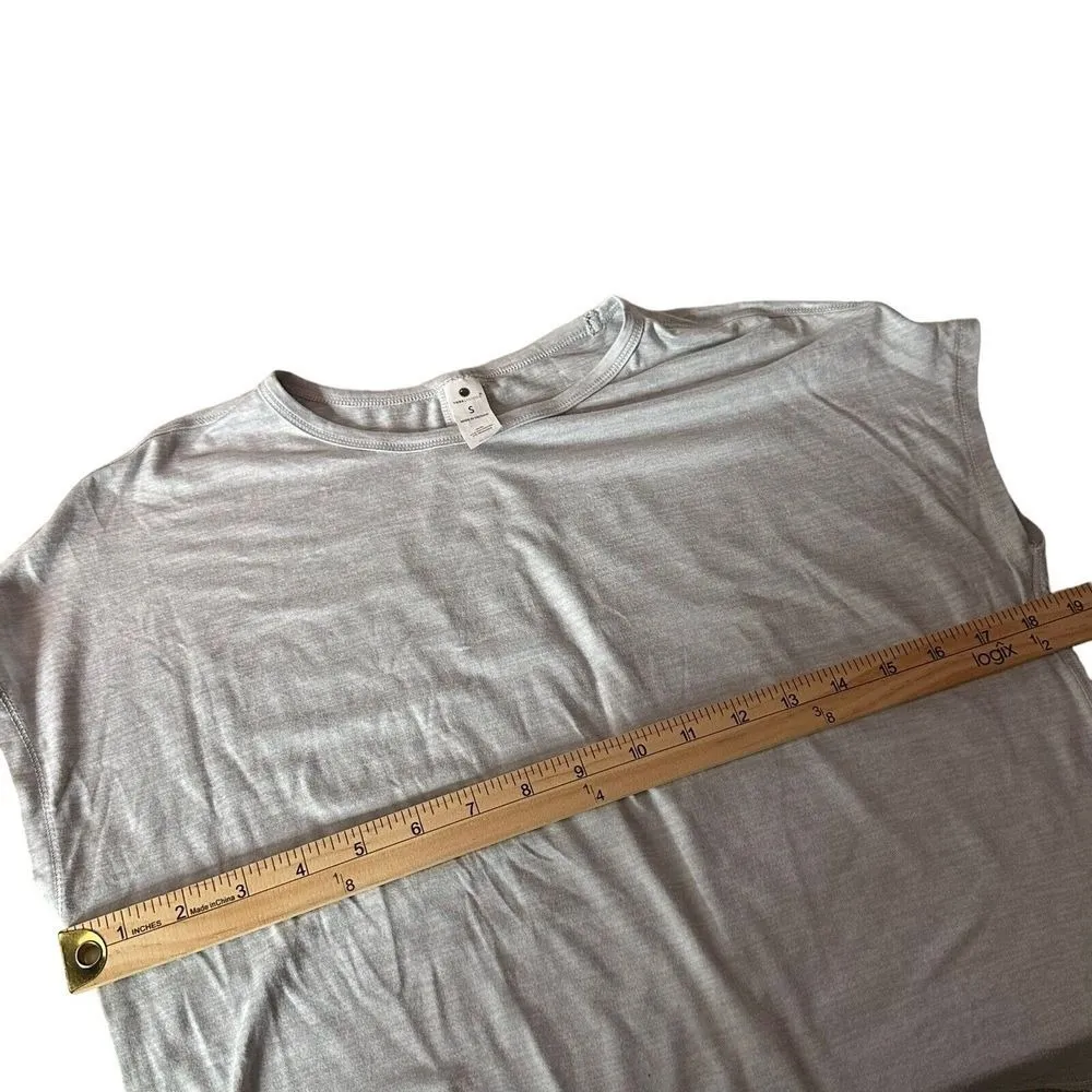 Yogalicious Open Back Workout Tank Top Women S Gray Athletic Cut‎ Out Gym Tee - Image 10