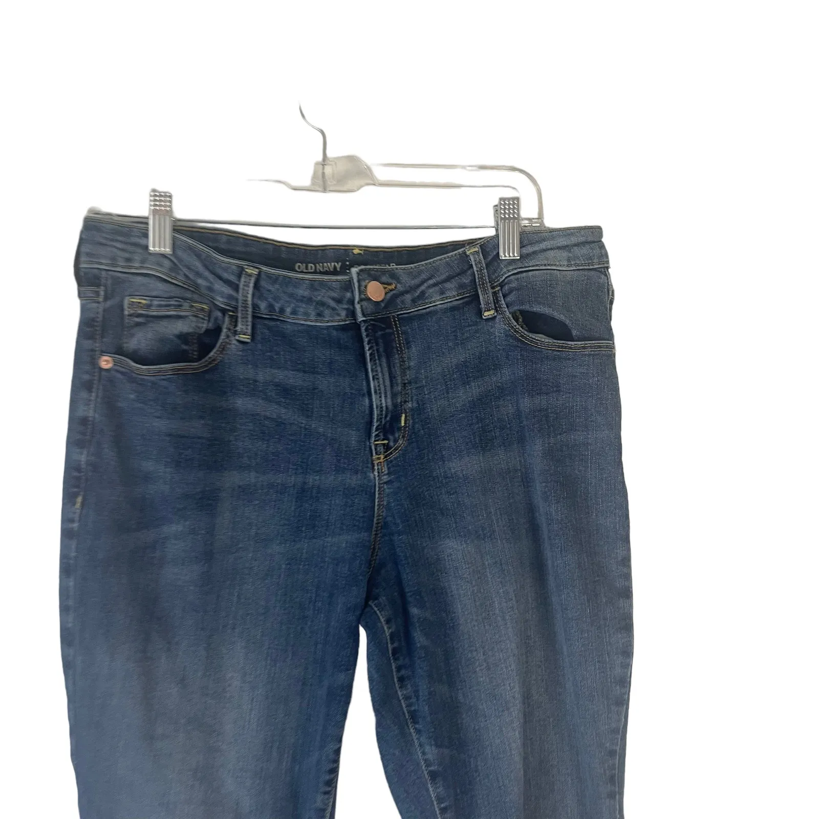 Old Navy‎ Women's Size 14 Rockstar Mid Rise Medium Wash Skinny Jeans - Image 2