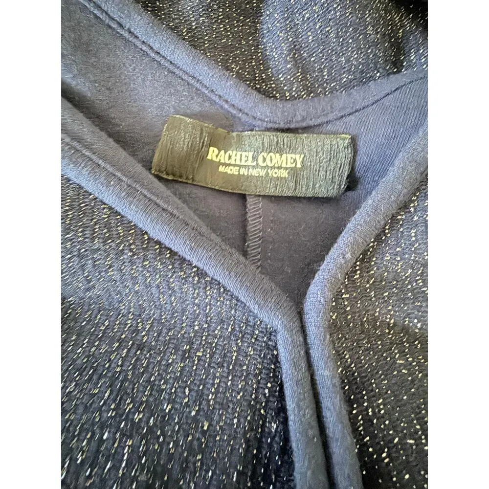 RACHEL COMEY Temper Metallic Knit Dress in Navy Size 8 Blue - Image 8