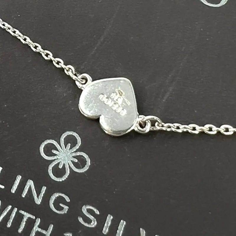 New Primrose sterling silver heart bracelet anklet Valentines Day Love Dainty - Image 5