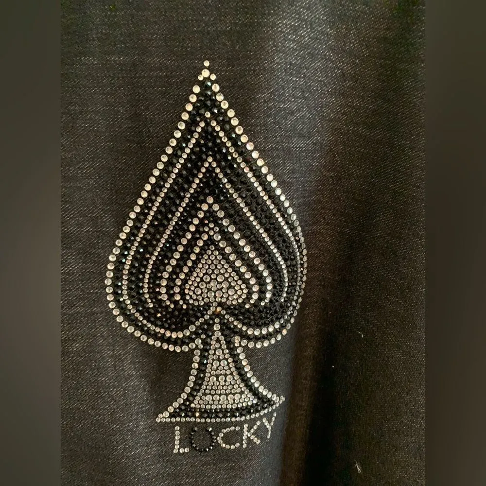 Toppy Black Rhinestone “Lucky” jacket size 2x‎ Black - Image 2