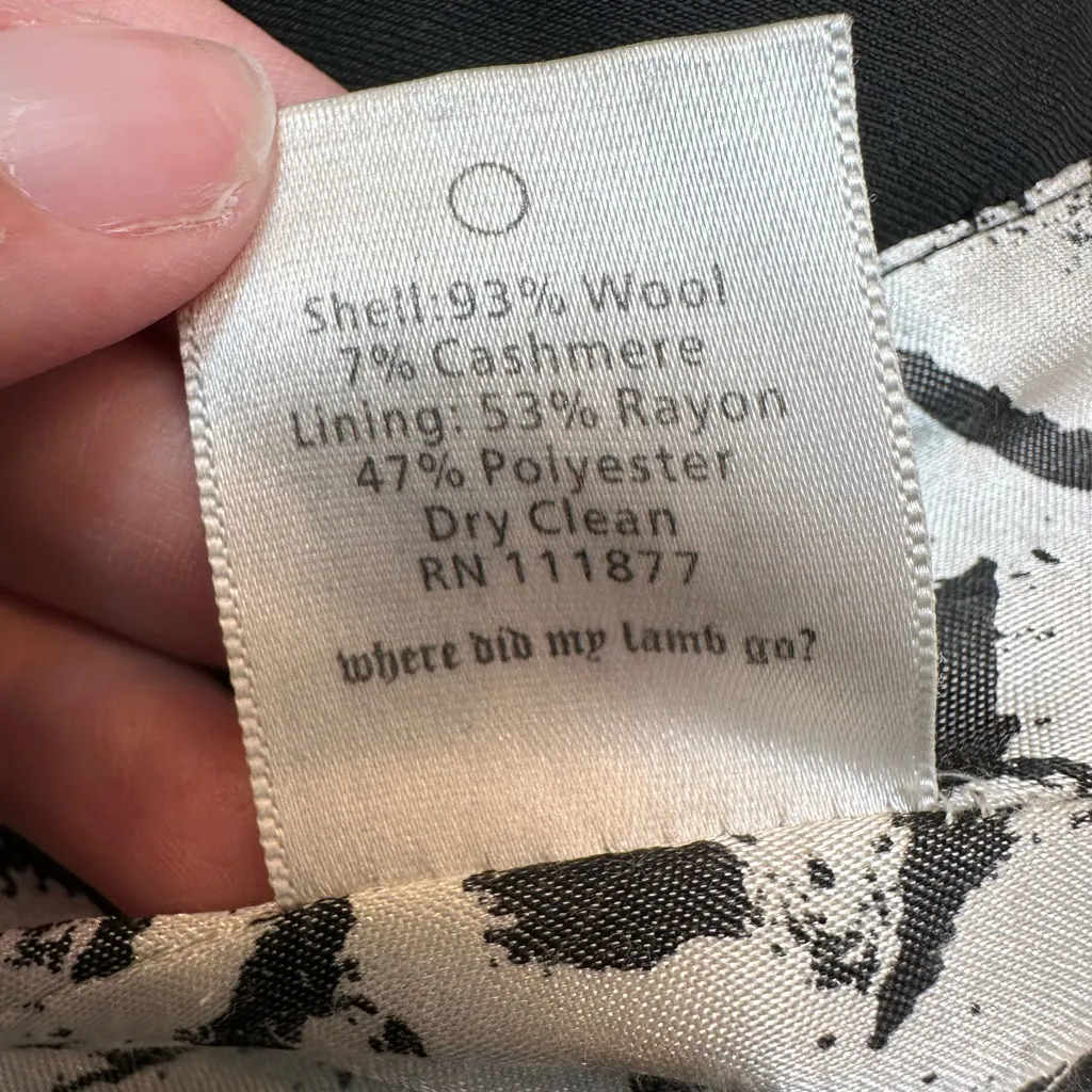 Vintage Y2K L.A.M.B Gwen Stefani Cashmere Wool Ska Rock Glam Pencil Skirt Size 6 - Image 12