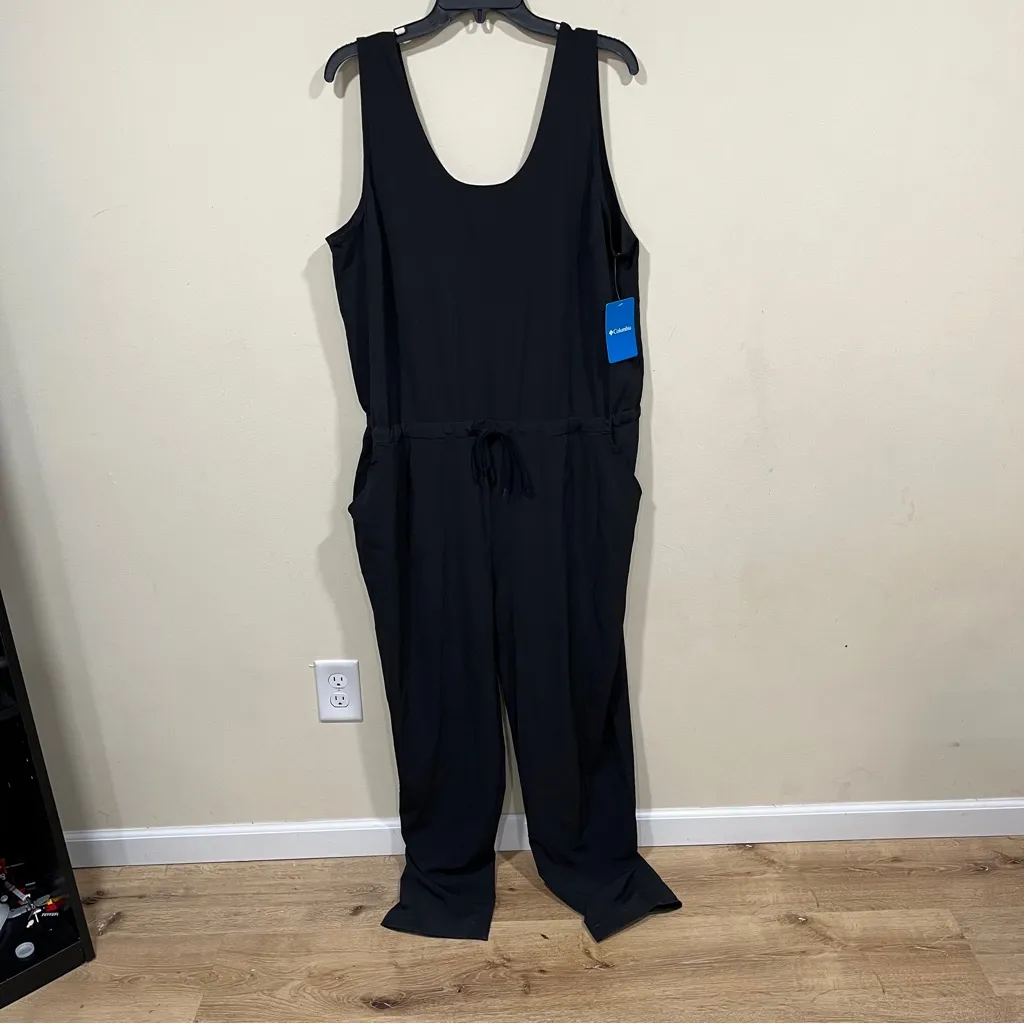 NWT Columbia Women's Anytime Tank Jumpsuit size XL black - Image 4