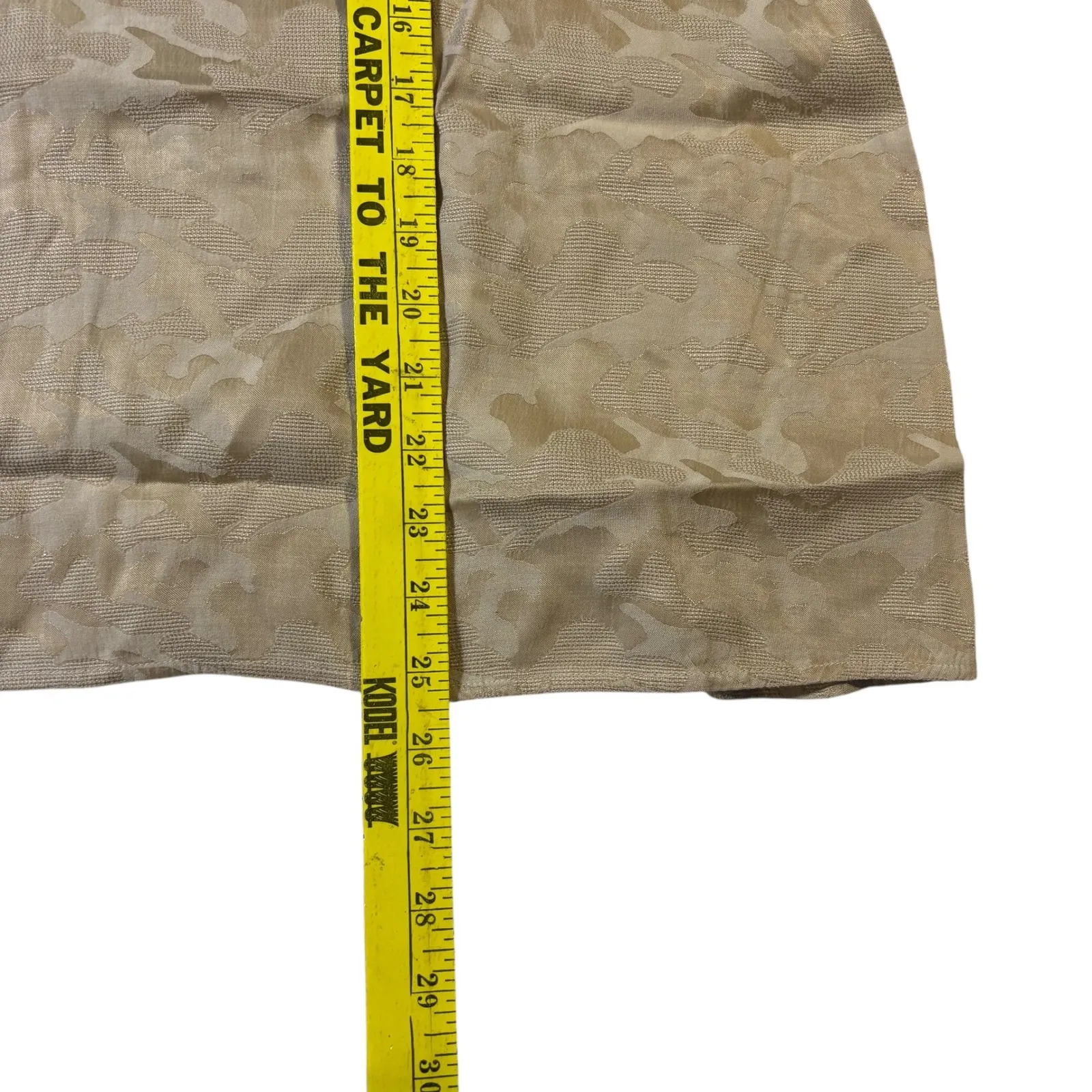 Side Stitch Los Angeles Womens Tan Camouflage Jacquard Button Down Shirt Size L Size L - Image 9