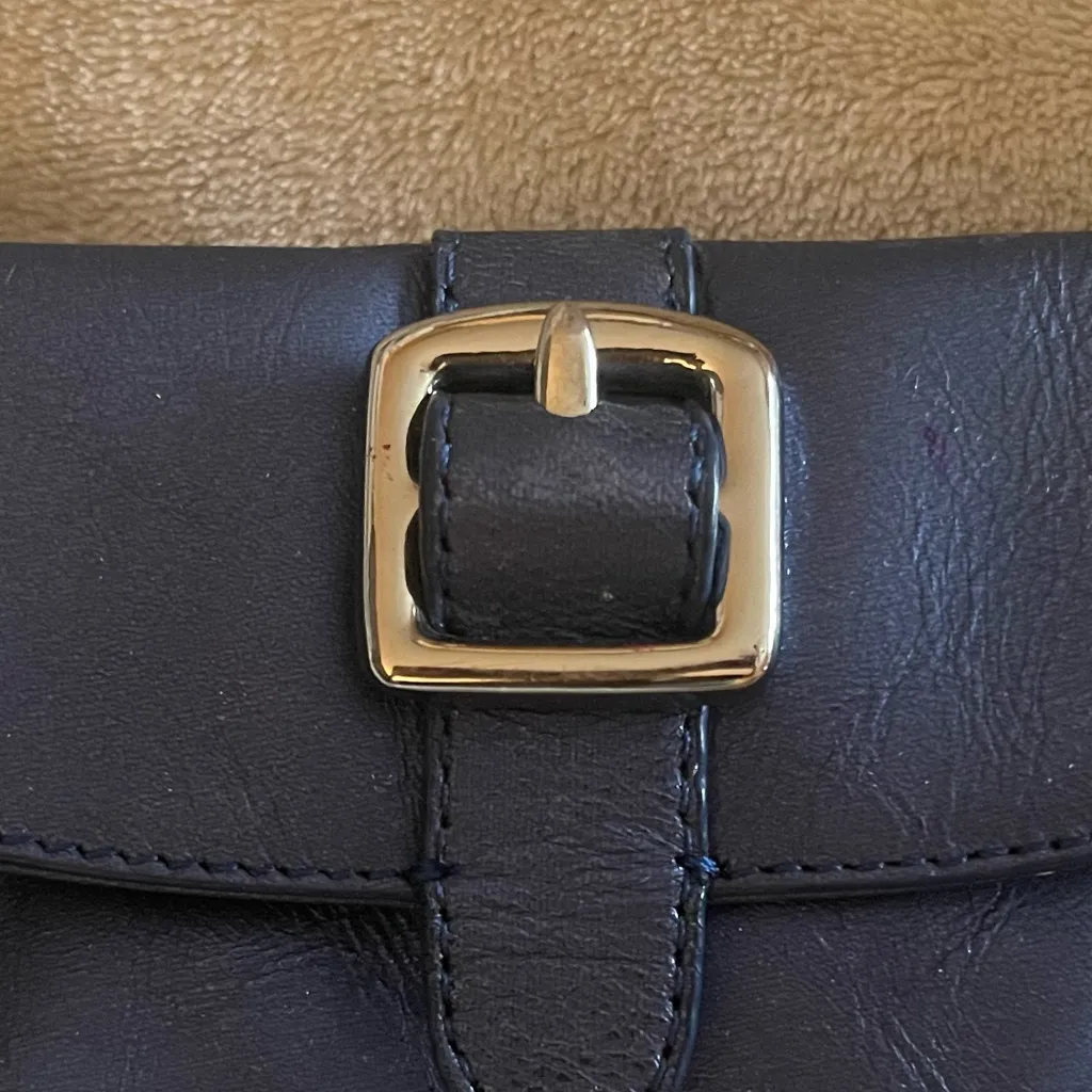 Vintage 90's Y2K DKNY Blue Wristlet Buckle Women's Small Purse Bag 1990’s - Image 4