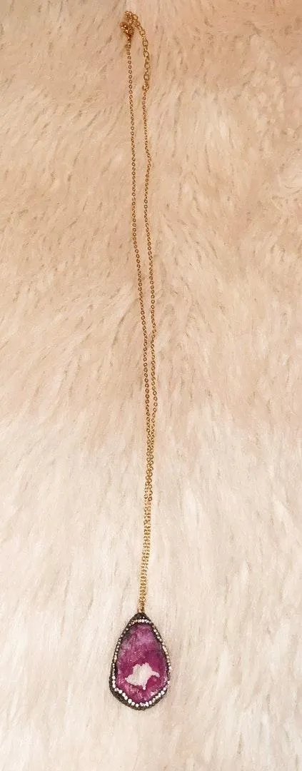 Magenta Geode Pendant - Image 4