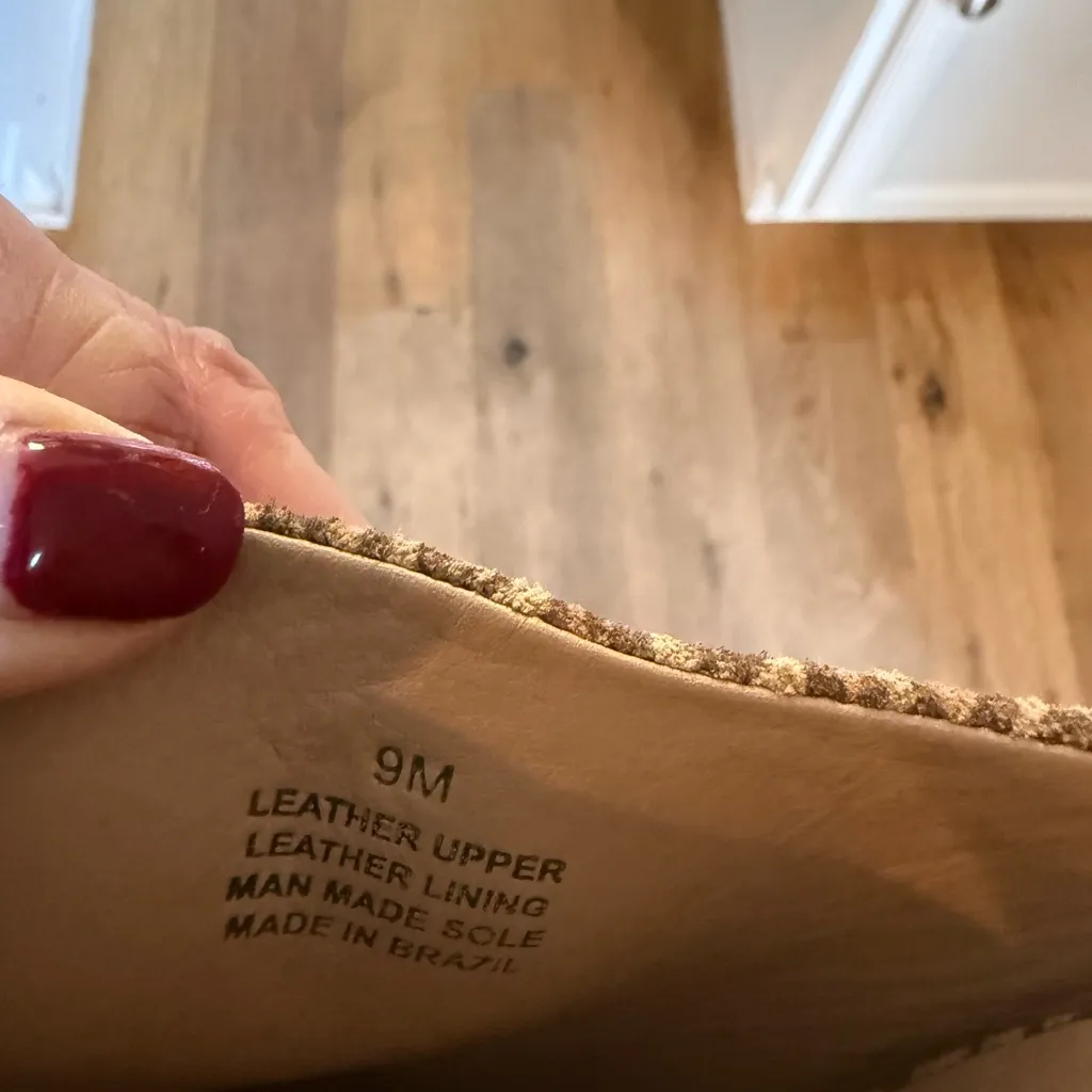 Able Leopard Print Mules with Brown Block Heel Size 9 - Image 5