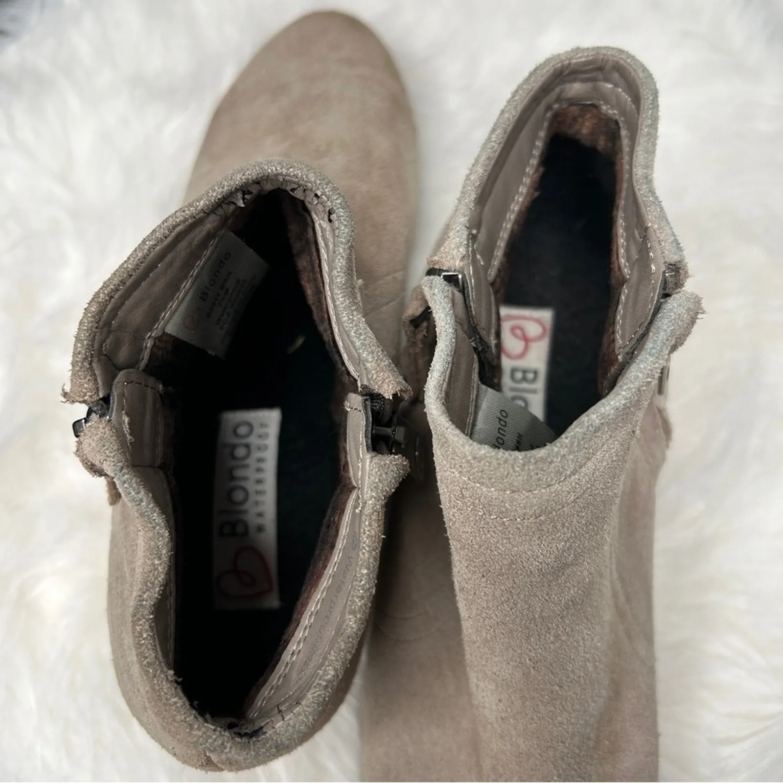 BLONDO Booties Womens Size 7.5 Waterproof Suede Ankle Boots Autumn Fall Basics - Image 10