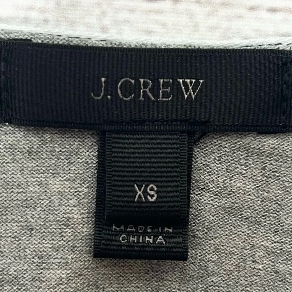 J Crew Gray Embroidered Trim Tassel Tie Neck Sleeveless Top Size XS - Image 9