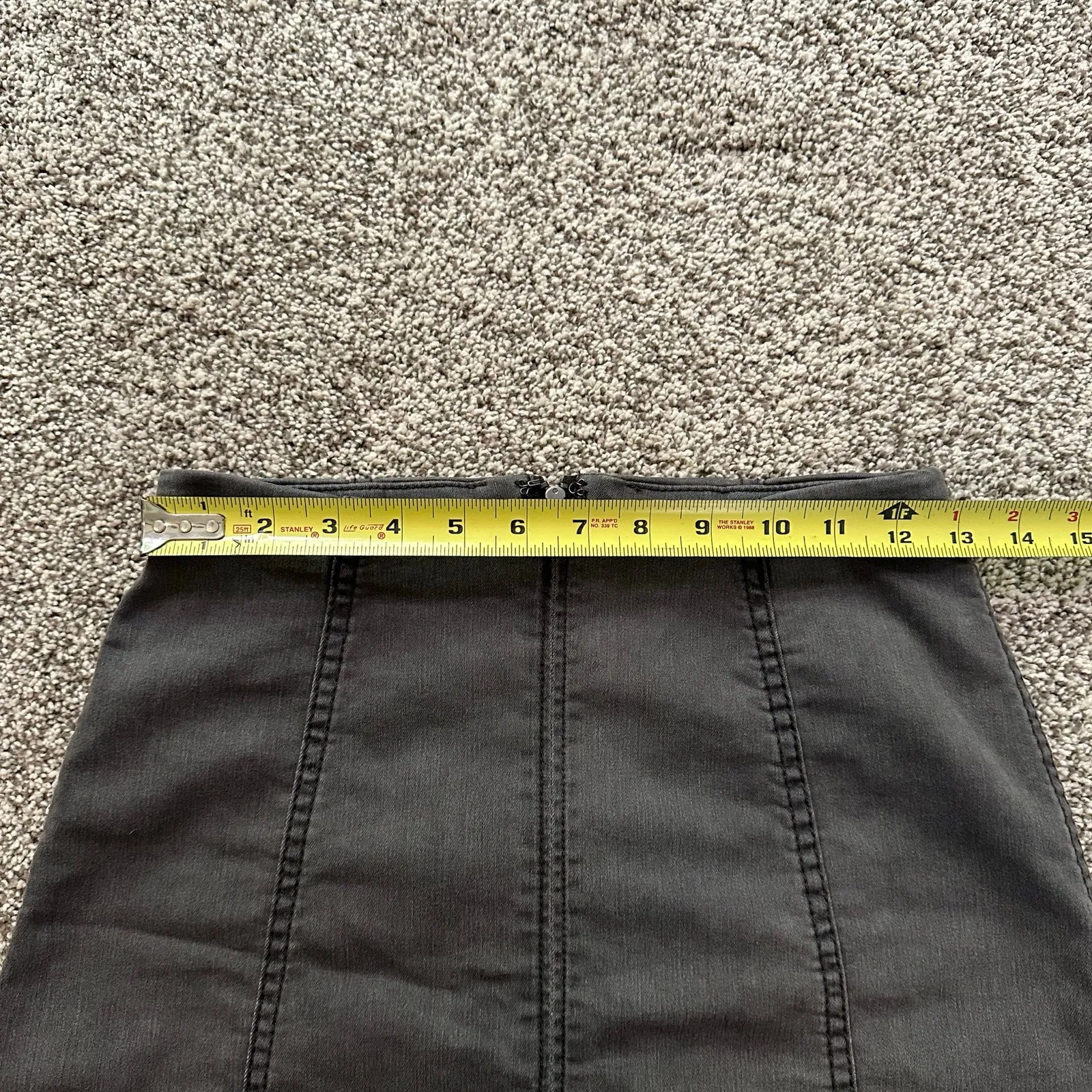 Free People gray denim mini skirt size 6 - Image 7