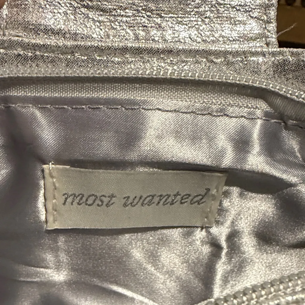 Most Wanted Silver Jeweled Clutch Bag - Image 3