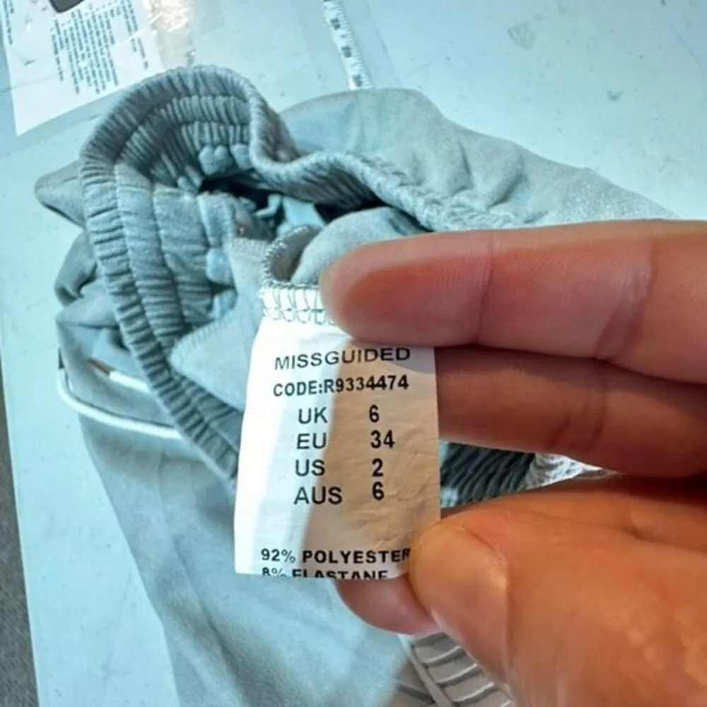 MissGuided High Waisted Drawstring Micro Suede Moto Style Jogger Pants Gray Size Size 2 - Image 8