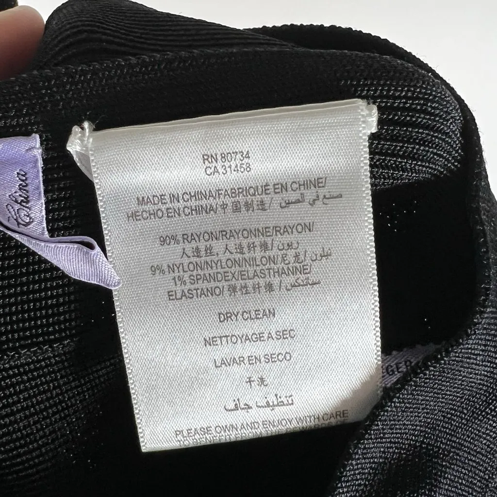 HERVE LEGER Women's Black V Waist‎ Slim Fit Cropped Capri Trousers Leggings XS - Image 9