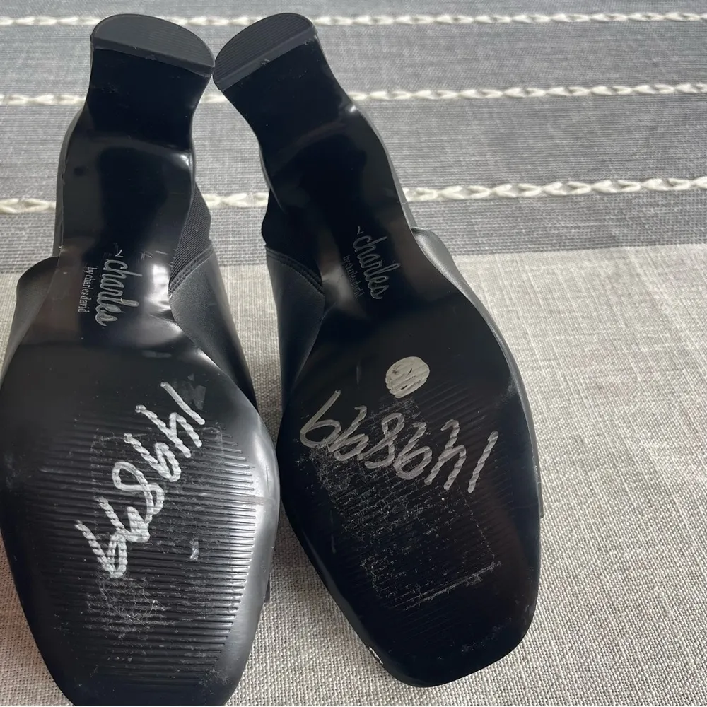 David by Charles David Genie Open Toe Mule Heel Sandal Black Size 7 - Image 8