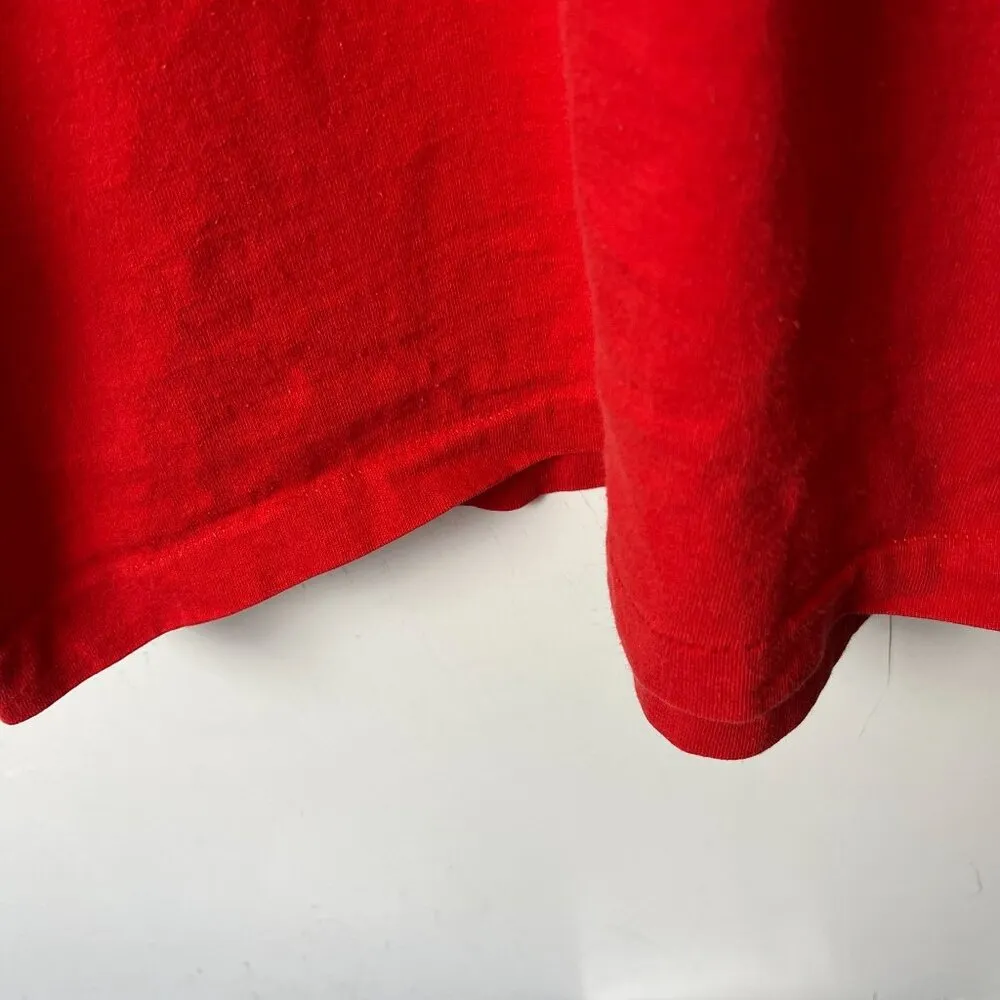 Vintage 90s University of Nebraska T Shirt Red XL Extra Large Single Stitch Logo - Image 6